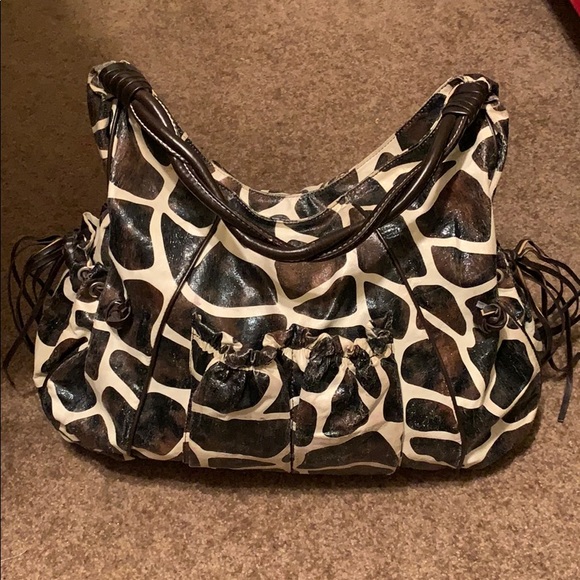 Tru Braccialini Ex-Large Animal Print Leather Bag - Picture 3 of 8